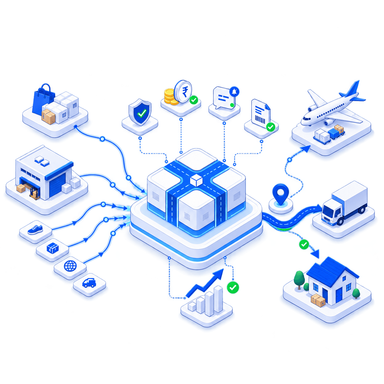 OneXShip - Connected Multi-Carrier Logistics & Shipping Network Hub